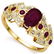RUBY AND DIAMOND RING IN SOLID 10K YELLOW GOLD