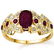 RUBY AND DIAMOND RING IN SOLID 10K YELLOW GOLD - 2