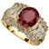 DIAMOND & 3CT RUBY RING IN 6 GRAM OF 14K GOLD - 2