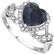 Beautiful 0.925 Silver & Sapphire, Diamond Ring