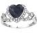 Beautiful 0.925 Silver & Sapphire, Diamond Ring - 2