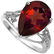 5.9CT Garnet & Diamond in 0.925 Silver Ring