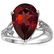 5.9CT Garnet & Diamond in 0.925 Silver Ring - 2
