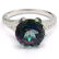 10mm/3.4CT Fancy Quartz & Diamond Silver Ring - 2
