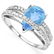 Delight Pear Topaz & Diamond 0.925 Silver Ring