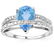 Delight Pear Topaz & Diamond 0.925 Silver Ring - 2