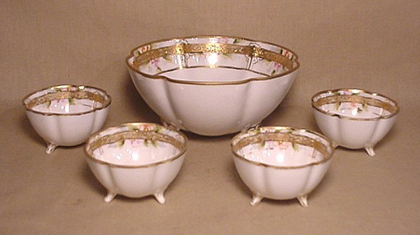 Hand-painted Nippon 5 nut set