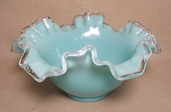Fenton crystal edge fluted bowl
