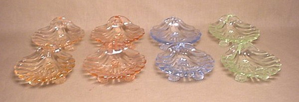Cambridge footed nut cups varying colors