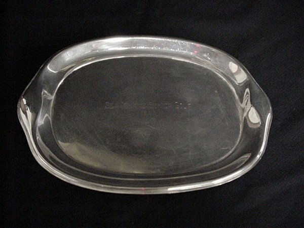 International sterling platter with monogram