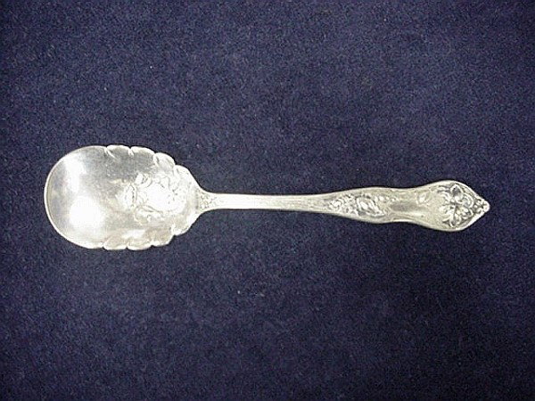 S.P. K Flower Pattern sugar spoon