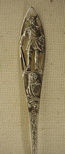 Savannah, GA. sterling souvenir spoon: Savannah, GA. sterling souvenir spoon Spoon is 5 5/8" long with cut design made by Watson silver co.