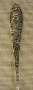 White Mts sterling souvenir spoon: White Mts sterling souvenir spoon Spoon is 5 5/8" long with "Old Man of the Mts" cut design