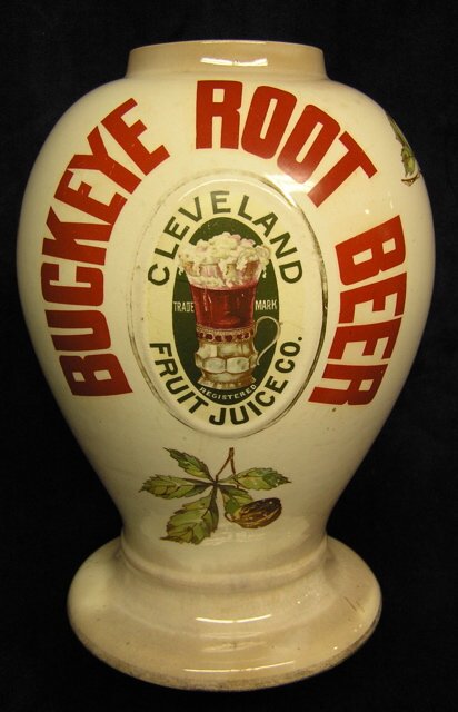 Buckeye Root Beer store advertising dispenser bas