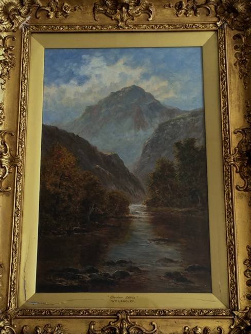 Modern and Contemporary art: "Cader Idris" oil on canvas cm.31x46 signed by the artist William Langley (1852/1922)