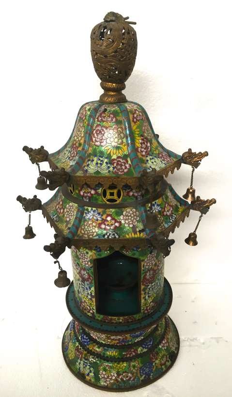 Chinese lantern in cloisonnÃ¨ (1 of 6)