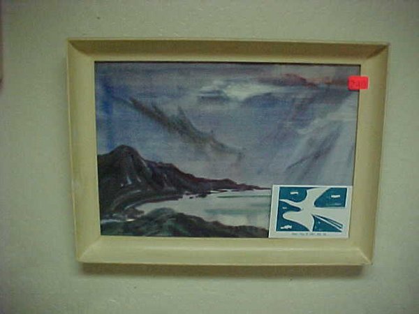 Whitford Carter painting in wooden frame