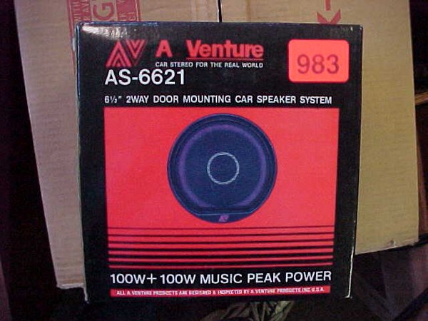 Venture AS-6621 6.5 2-way Car Speaker 10: Venture AS-6621 6.5 2-way Car Speaker 100 WattsCondition: New in boxWeight: 4 LBS6.5x7x7 inches