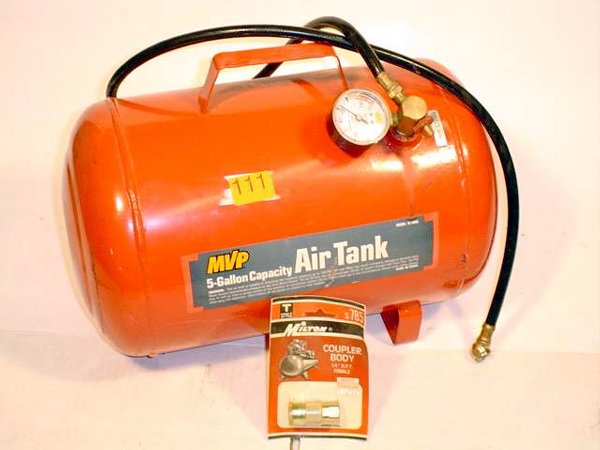 5 gallon MVP airtank with hose coupler