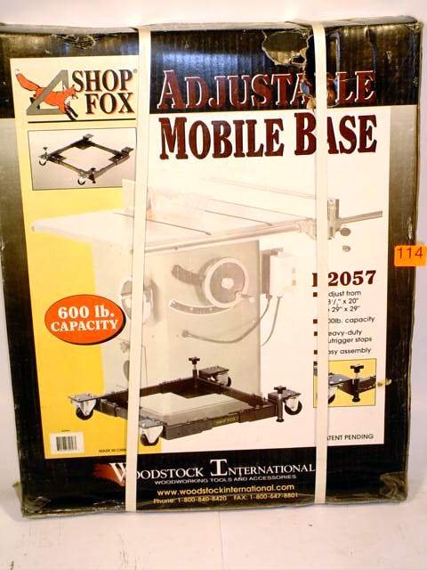 Shop fox adjustable mobile base 600lb ca