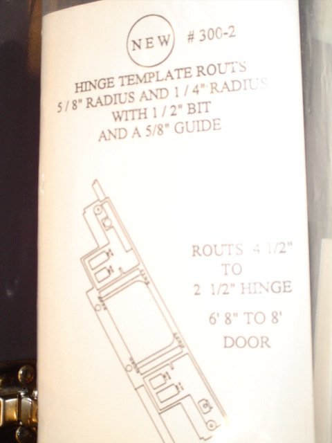Carey 3-hinge router template, - 2
