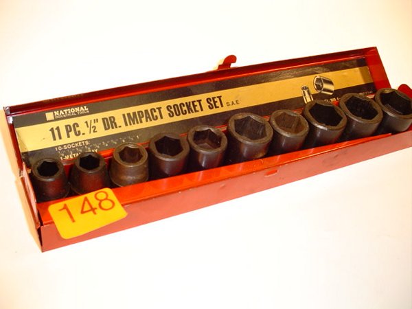 National 11 piece half inch DR socket se