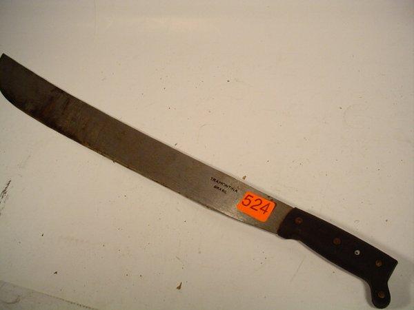 Machete, 24" blade: Machete, 24" blade, Condition: As is, Weight: 1 LB, 29x5x1 inches