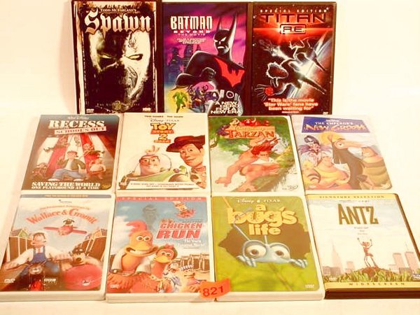 11 Animated features on DVD
