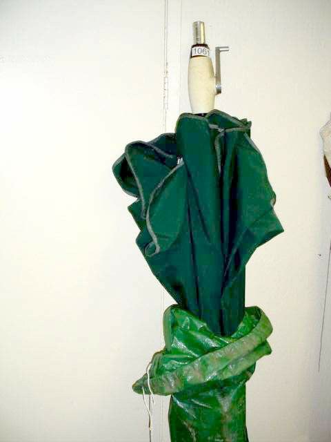 Finkel green patio unbrella in bag - 2