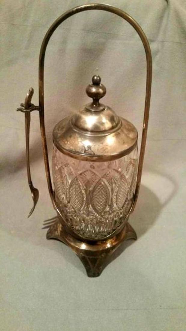 Pre-1882 RACINE SILVER PLATE COMPANY Pickle Castor with (1 of 5)