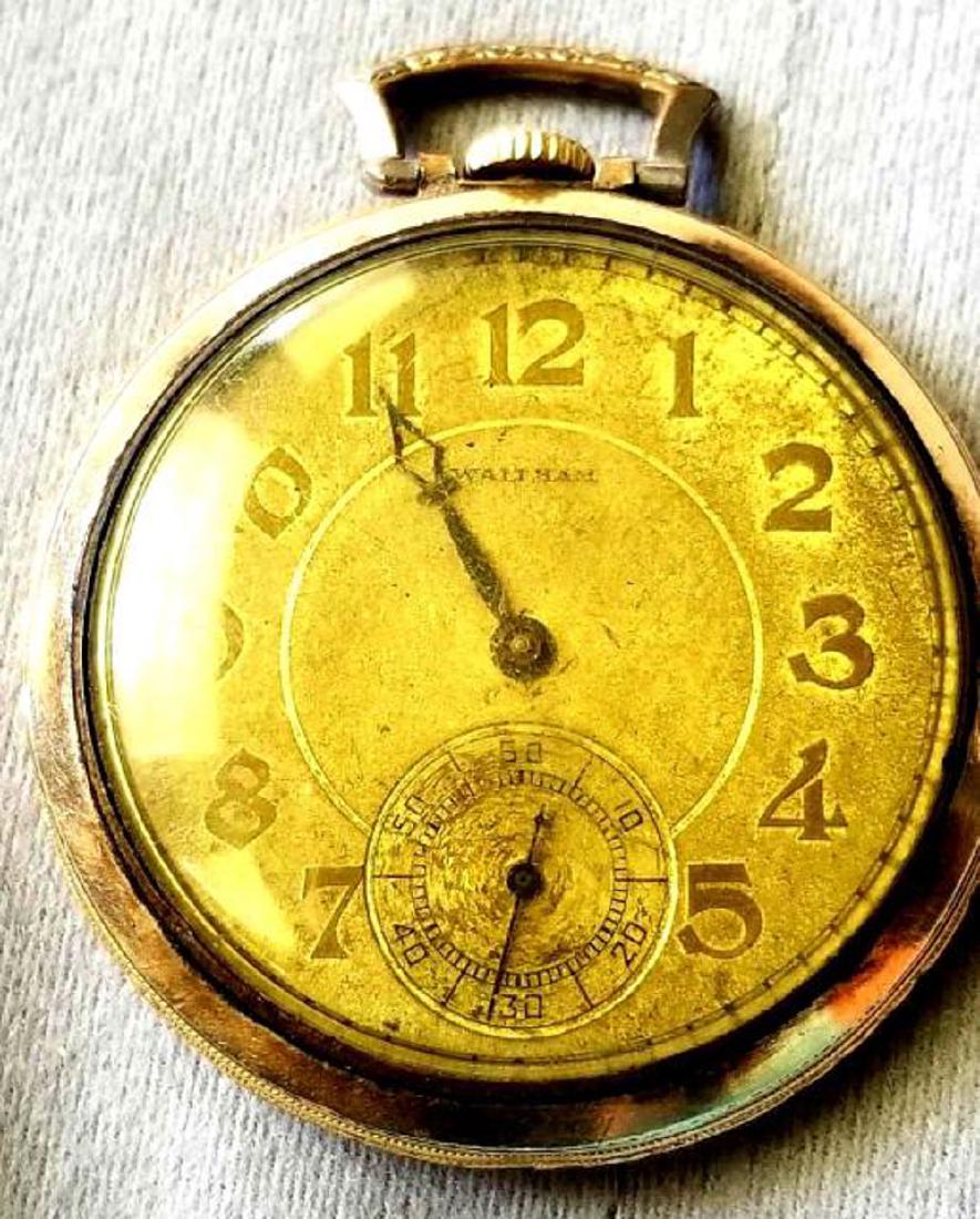 Waltham Riverside Pocket Watch, 21 Jewels, 14k GF (1 of 6)