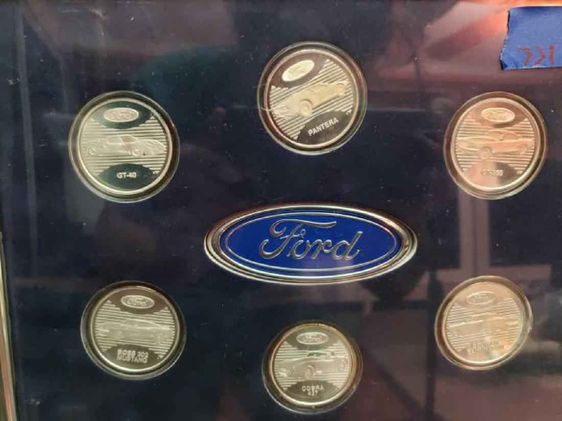 (6) Ford Car Silver Coins in Frame (1 of 9)