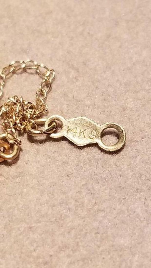 14k Yellow Gold & Opal Earrings, Necklace & Charm (1 of 4)