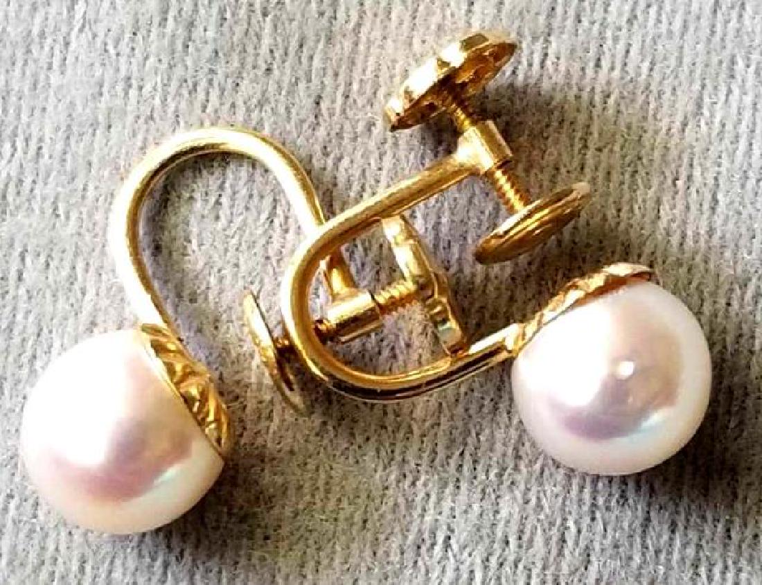 14k & Pearl Screw-Back Earrings (1 of 3)
