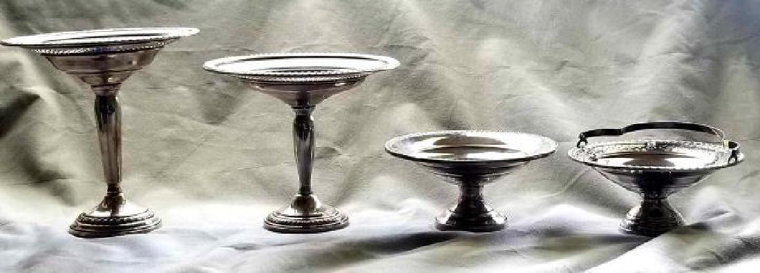 FOUR STERLING SILVER COMPOTES BY COLUMBIA (1892), GRUE (1 of 15)