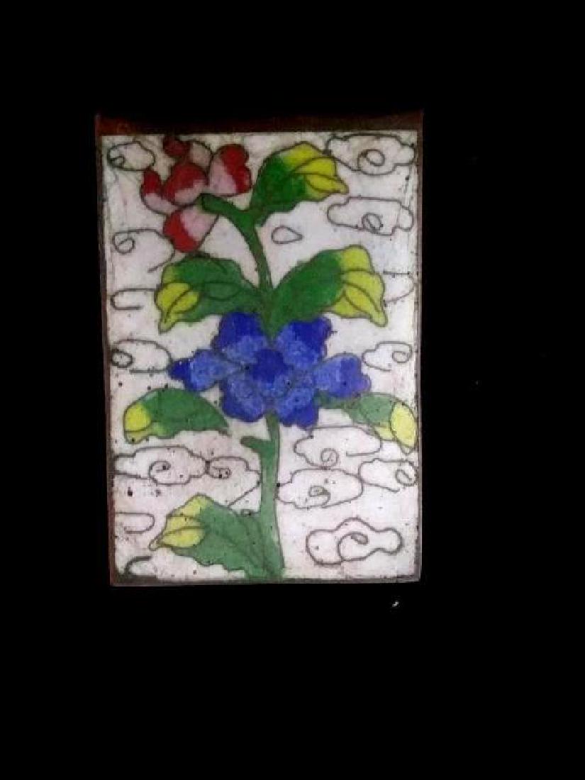 1920 CLOISONNE' WOODEN MATCH HOLDER (1 of 6)