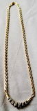 DIAMOND & SAPPHIRE FANCY LINK 14k YELLOW GOLD NECKLACE - 2