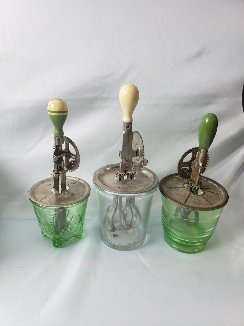 (3) Vintage Glass Bottom Kitchen Beaters (1 of 6)