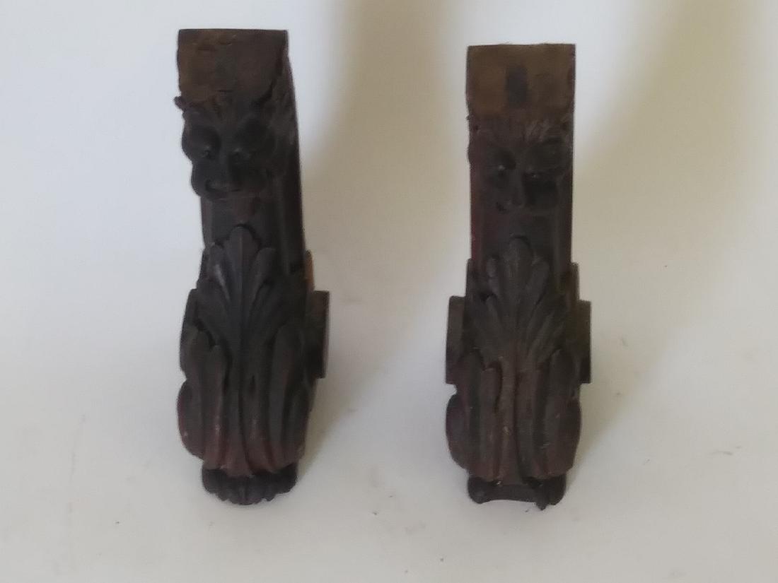 ANTIQUE CARVED WOOD FURNITURE PARTS, PROBABLY LEGS, BUT (1 of 6)