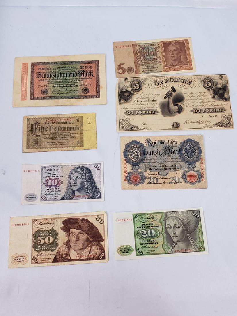 (8)Paper Currency Deutsche Marks/ReichaBank Notes: (8)Paper Currency Deutsche Marks/ReichaBank Notes, Currency Notes As Followed: 20000 Swanzigfaulend Mark or Zwanzig Faulend Mark, 423294, Reichsbankdirektorium, 1923(February 1922 Loaf of Bread 250 ma