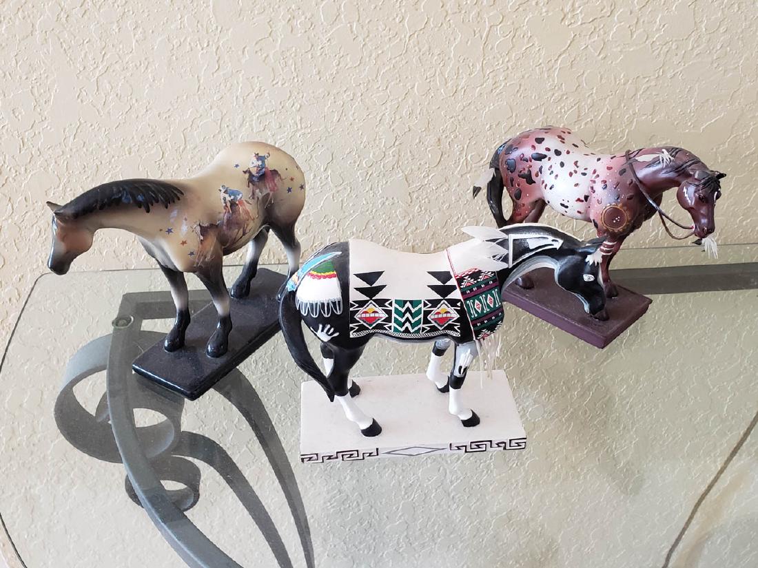 The Trail of Painted Ponies: 3 piece Trail of Painted Ponies figurine lot, includes Horse with No Name, Tewa Horse & Rodeo Dreams.