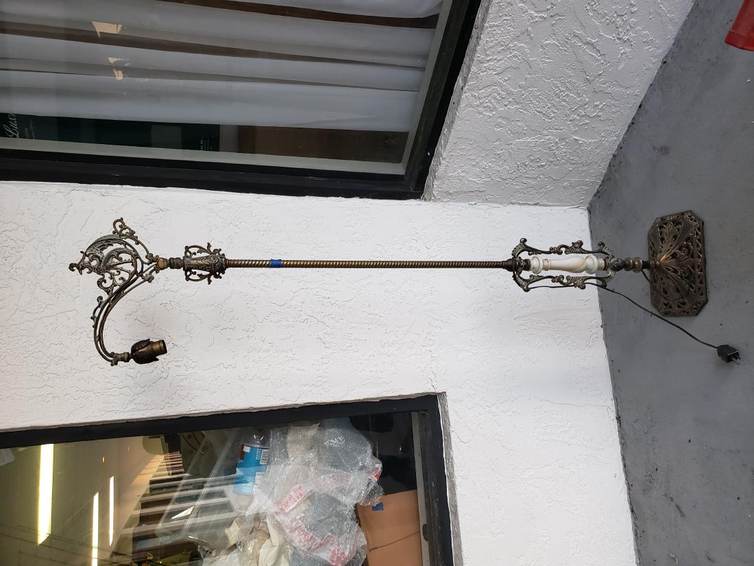 HEINTZ(?) CAST IRON BRIDGE LAMP, 1920s (1 of 4)