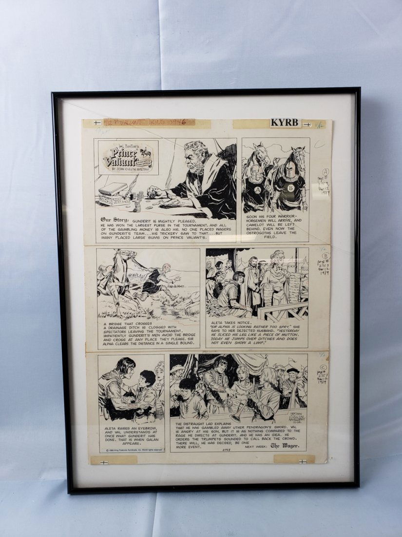 COMIC BOOK ORIGINAL ART 'PRINCE VALIANT' by HAL FOSTER (1 of 8)