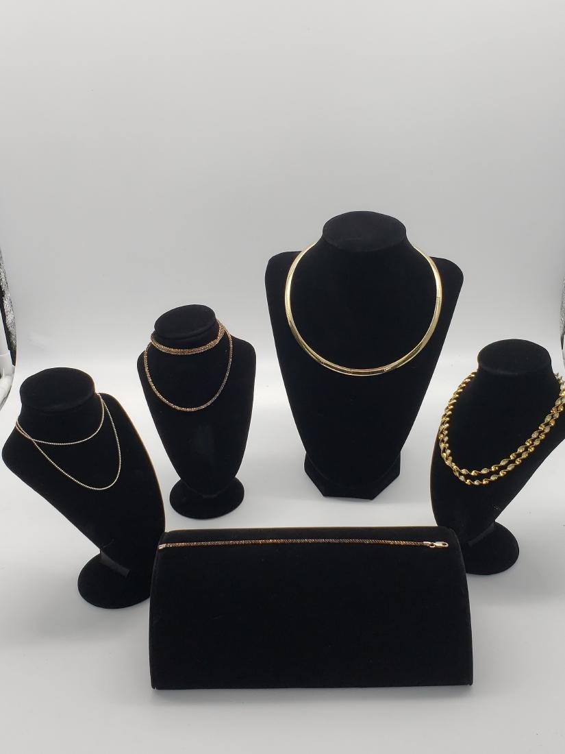 (4) Sterling Silver Necklace and (1) Silver Bracelet (1 of 14)