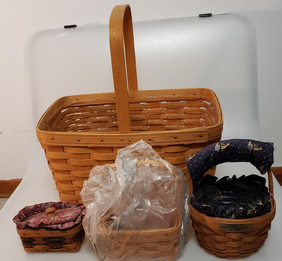 LONGABERGER BASKET LOT OF FOUR BASKETS (1 of 20)