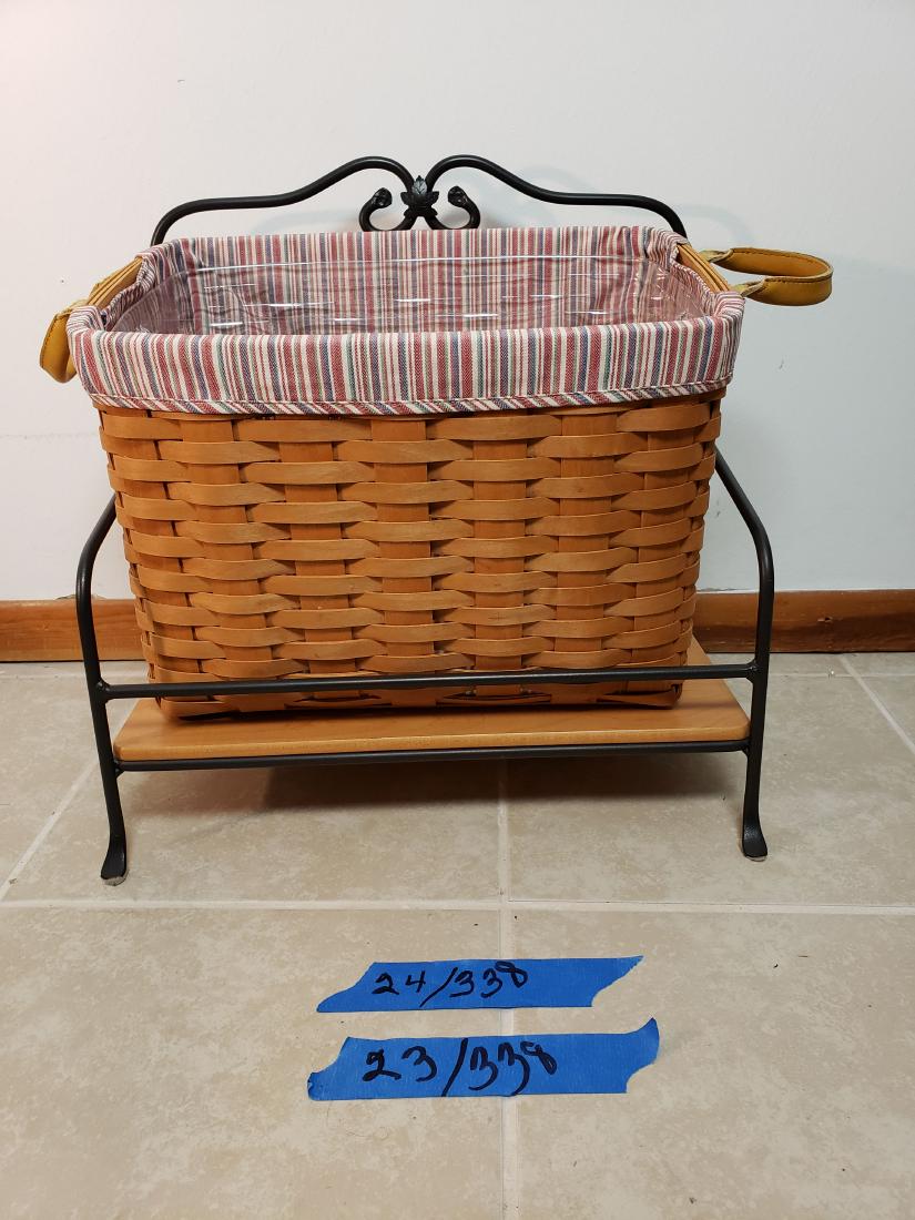 LONGABERGER BASKET LOT, 2000 NEWSPAPER AND STAND (1 of 10)