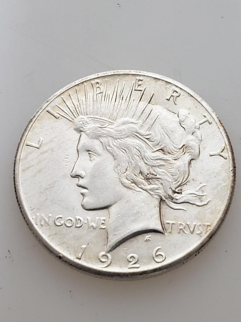 1926 PEACE DOLLAR, .900 SILVER (1 of 2)