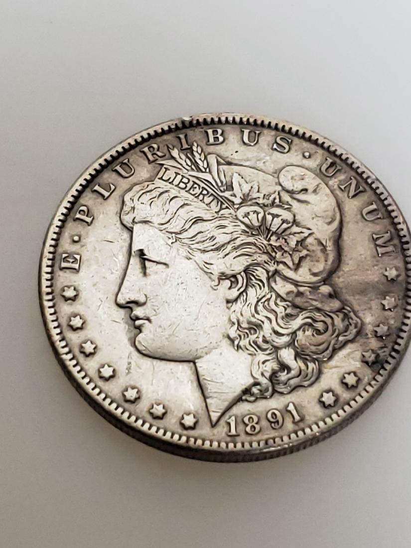 1891-CC MORGAN SILVER DOLLAR (1 of 3)