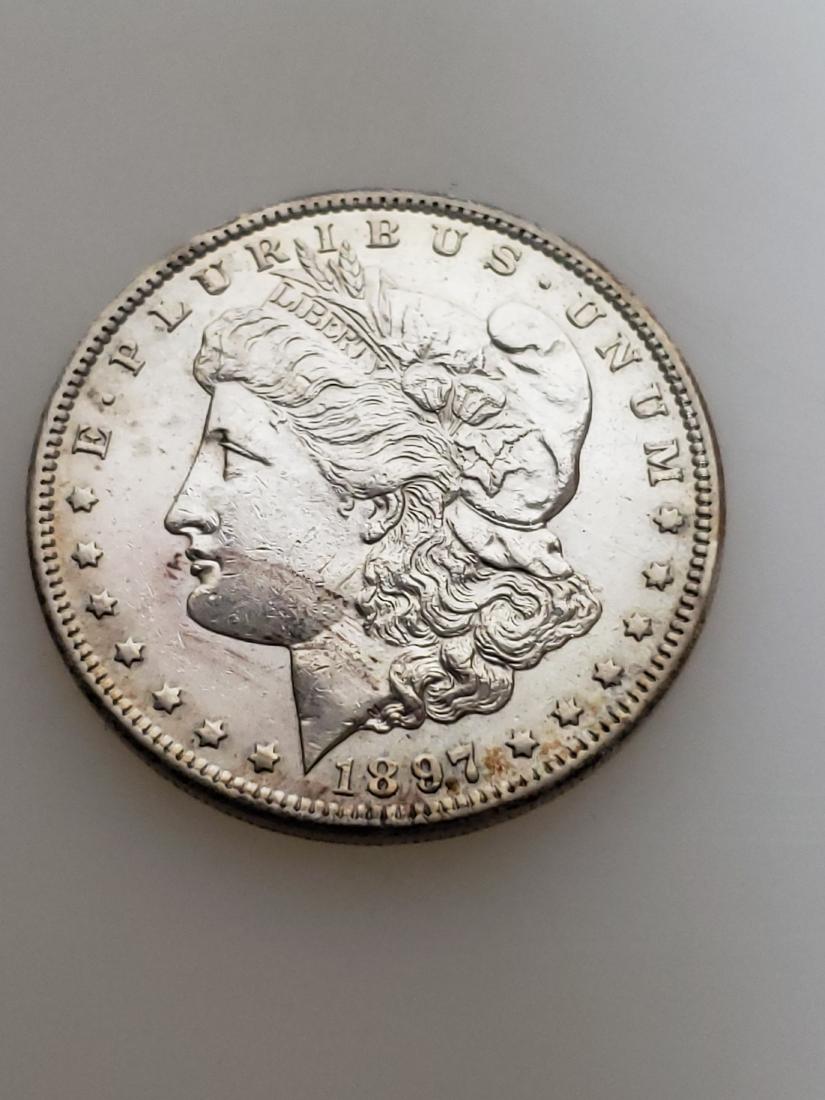 1897-S MORGAN SILVER DOLLAR (1 of 3)