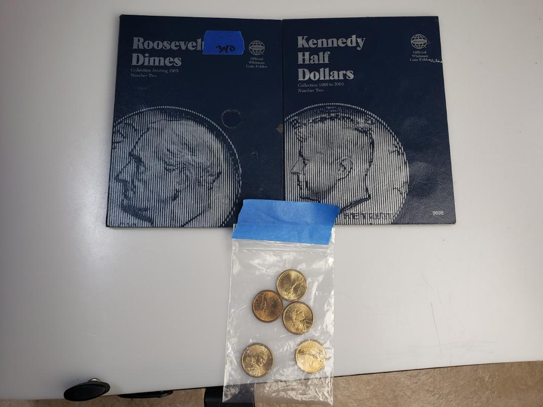 COMPLETE FOLDER ROOSEVELT 1965-2004D KENNEDY HALF FOLDE (1 of 11)